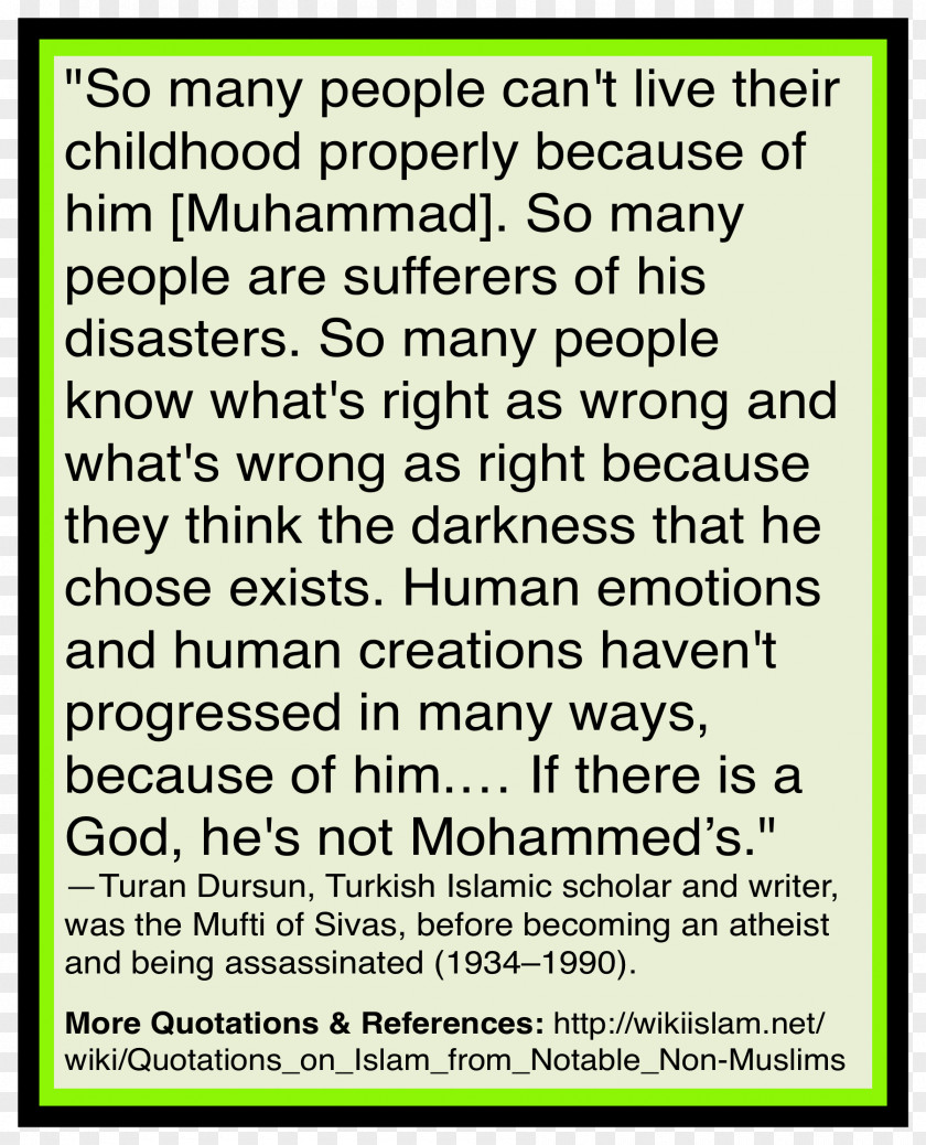 Islamic Historical Figures Green Document Line PNG