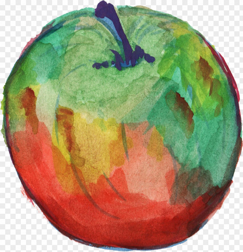 Leaves Watercolor Apple Painting Transparent PNG