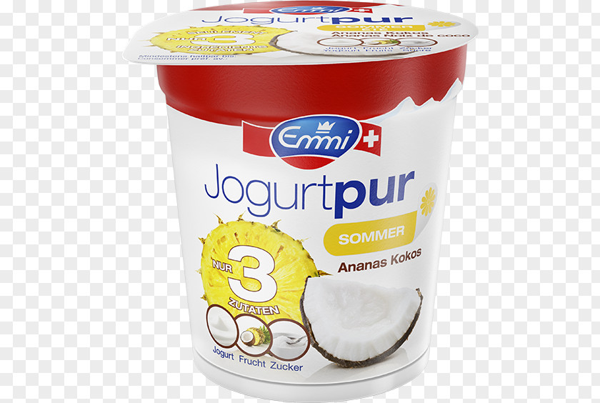 Pineapple Coconut Crème Fraîche Ice Cream Yoghurt Frozen Yogurt Milk PNG