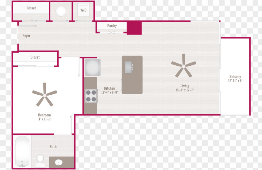 Apartment Sixty11th Luxury Midtown Apartments Floor Plan Window PNG