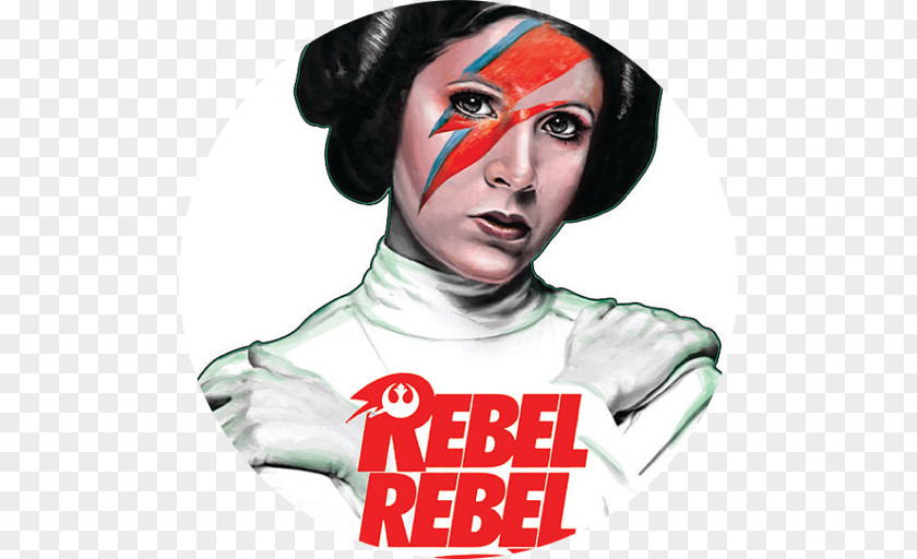 Star Wars Carrie Fisher Leia Organa Rebel T-shirt PNG