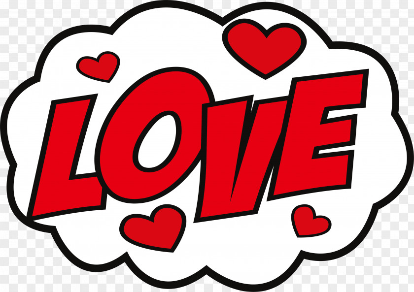 Big Red Love Sticker Hike Messenger Decal PNG