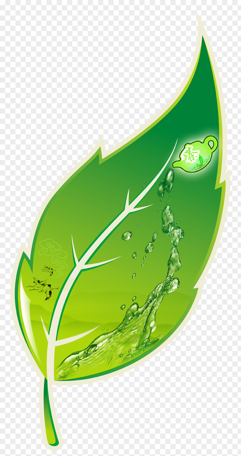Green Tea Icon Vector Material Anxi County Graphic Design PNG