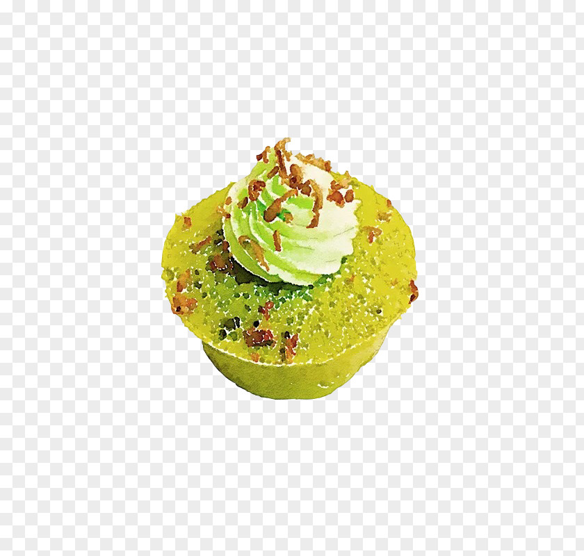 Hand-painted Green Tea Flavor Cake Matcha Parfait Chocolate PNG