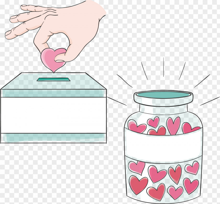 Put Love Into The Donation Box PNG