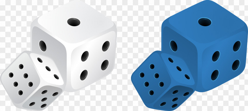 Vector Hand-painted Dice Cartoon PNG