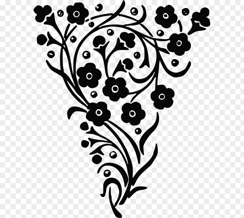 Floral Design Black And White Clip Art Decorative Arts PNG