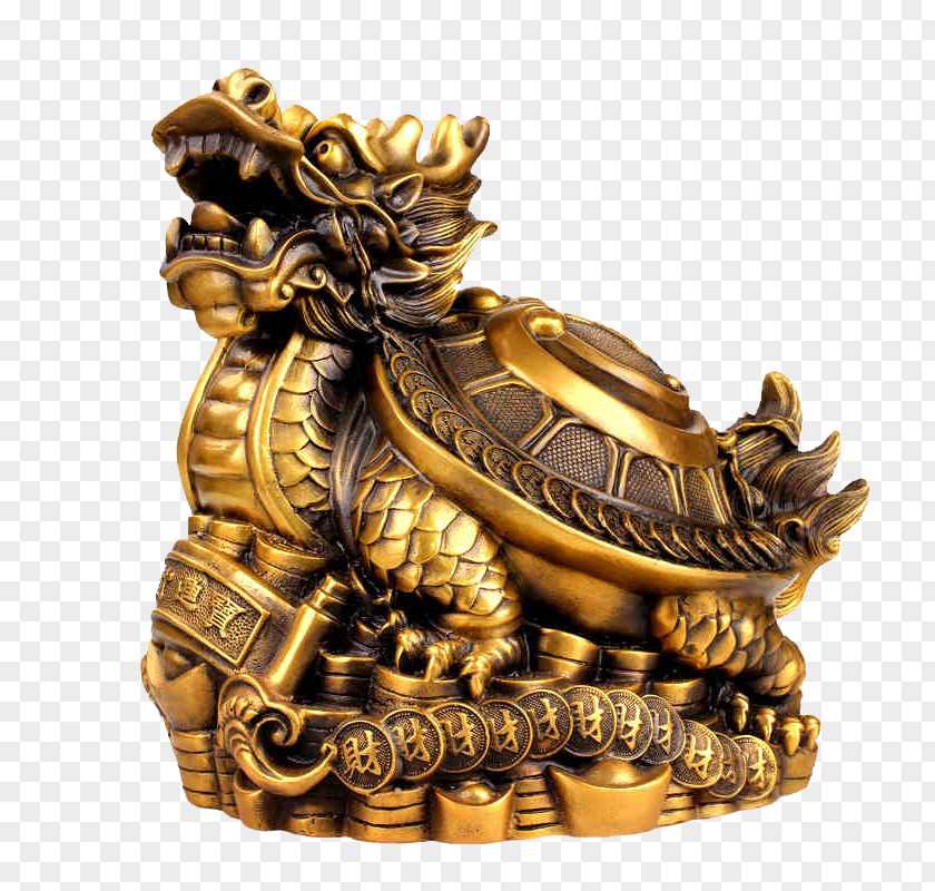 Money Word Blessing Dragon Turtle Ornaments Chinese Goods Tmall PNG