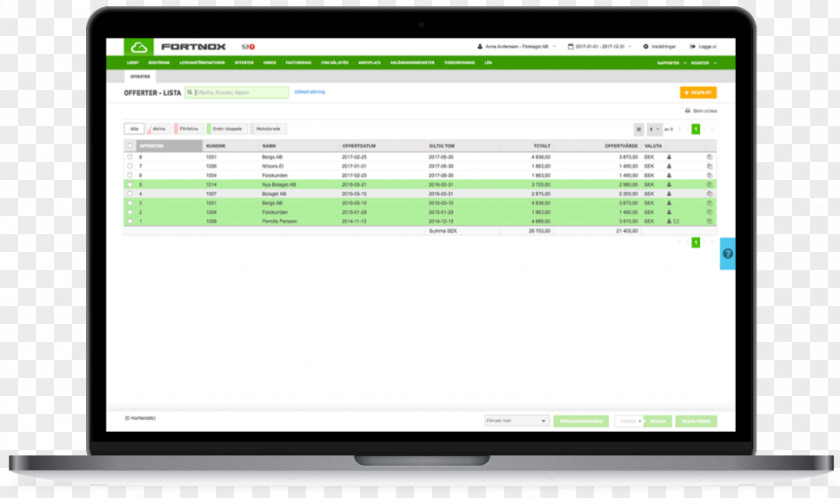 Ofert Computer Program Accounting Software Bookkeeping Fortnox AB PNG