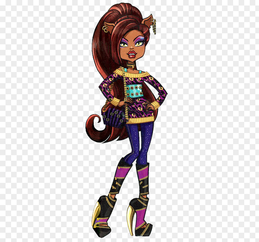 Doll Monster High Clawdeen Wolf Frankie Stein Gray PNG