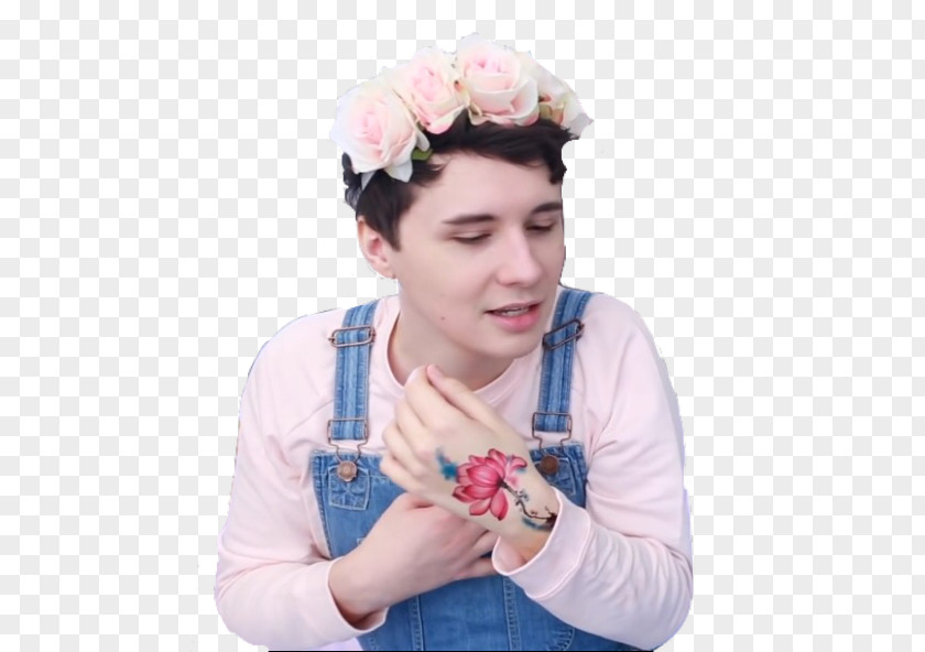 Headpiece Dan And Phil Flower Crop Top Screenshot PNG