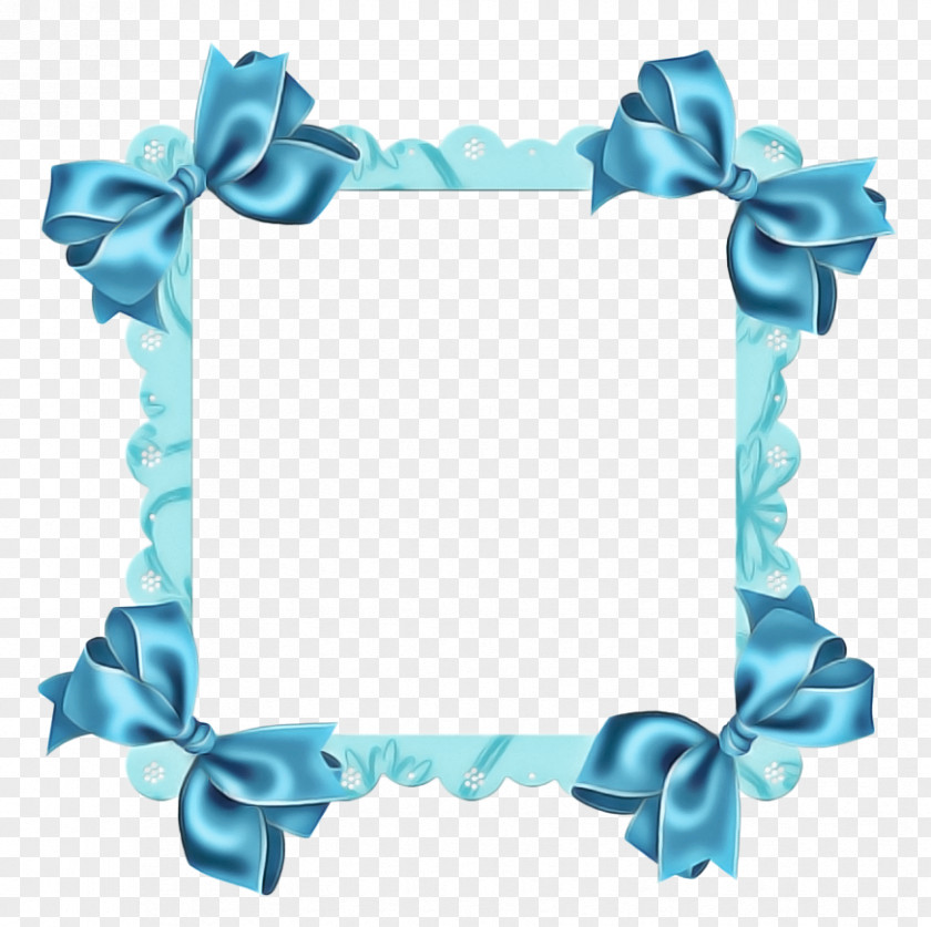 Party Supply Fashion Accessory Blue Flower Borders And Frames PNG