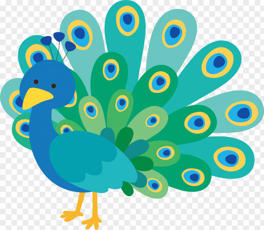 Green Peacock Vector Animal Bird Dog Illustration PNG