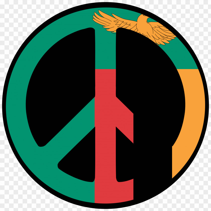 Peace Symbol Flag Of Zambia Zimbabwe PNG