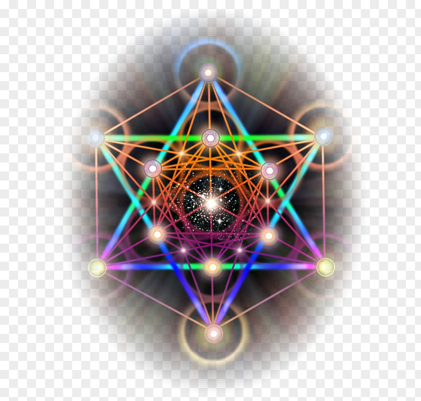 Sacred Geometry Metatron's Cube Overlapping Circles Grid Archangel PNG