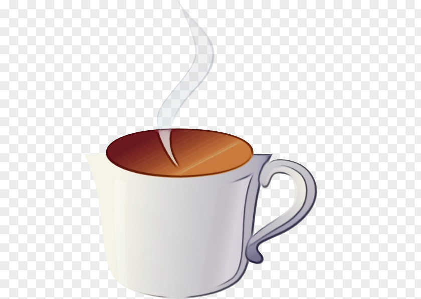 Spoon Orange Coffee Cup PNG