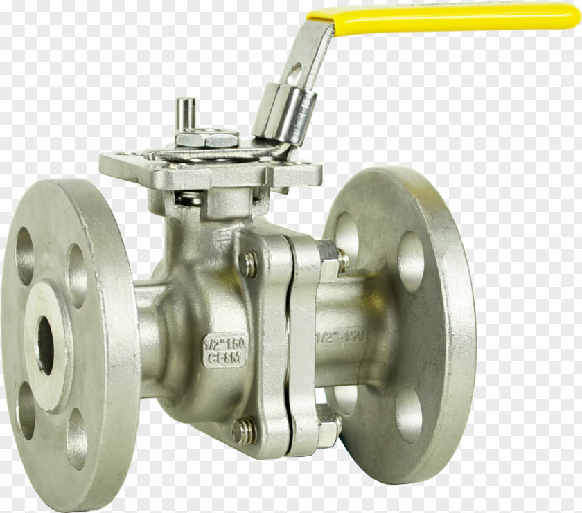 Brand Line Flange Ball Valve Metal Stainless Steel PNG