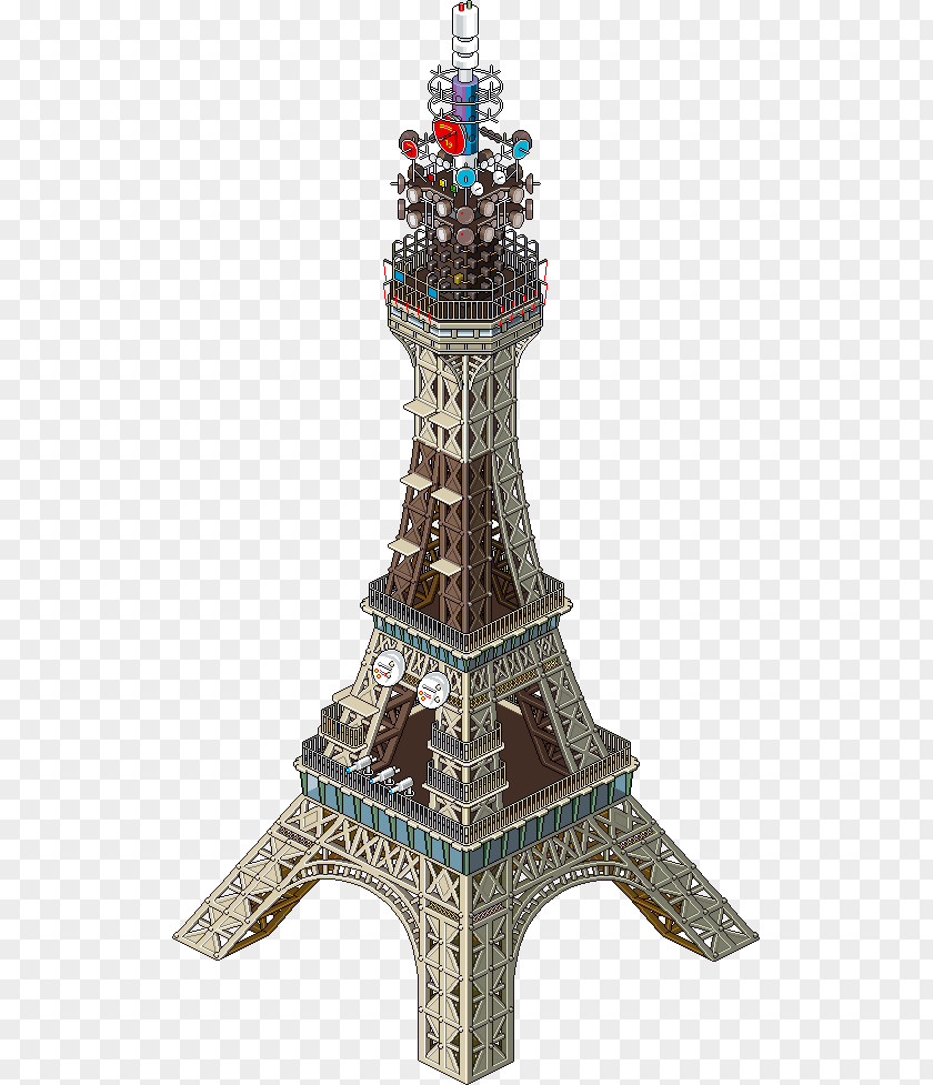 Paris Eiffel Tower EBoy Pixel Art PNG
