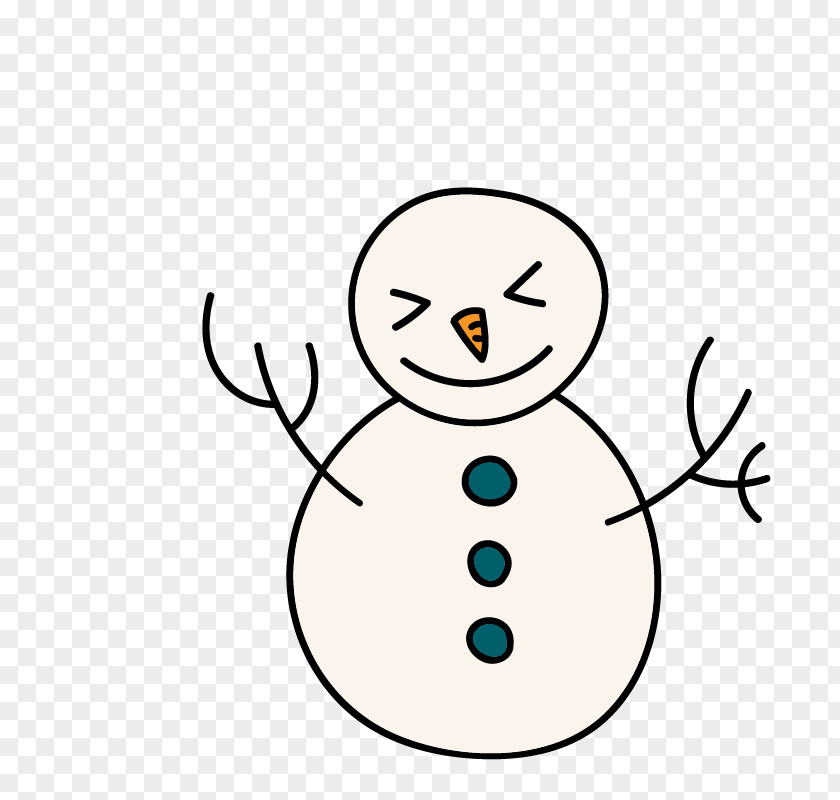 Smiling Snowman Clip Art PNG