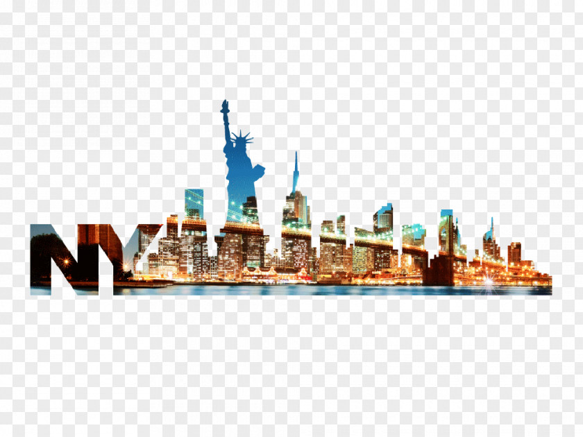 Statue Of Liberty Wall Decal Sticker City Mural PNG