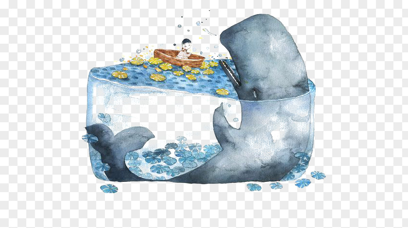 Creative Whale Art Graphic Design Illustration PNG