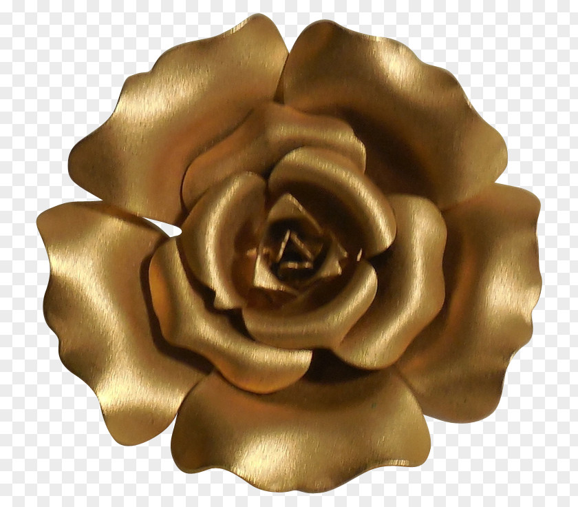 Gold Flower Earring Rose Metal Jewellery PNG
