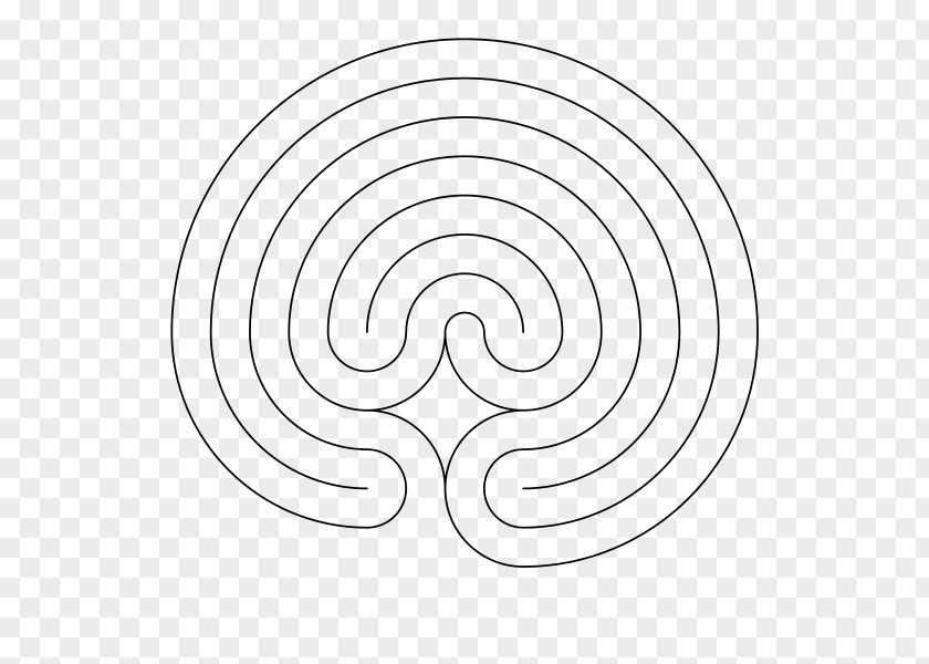 Labyrinth Chartres Spiral Circle Mandala PNG