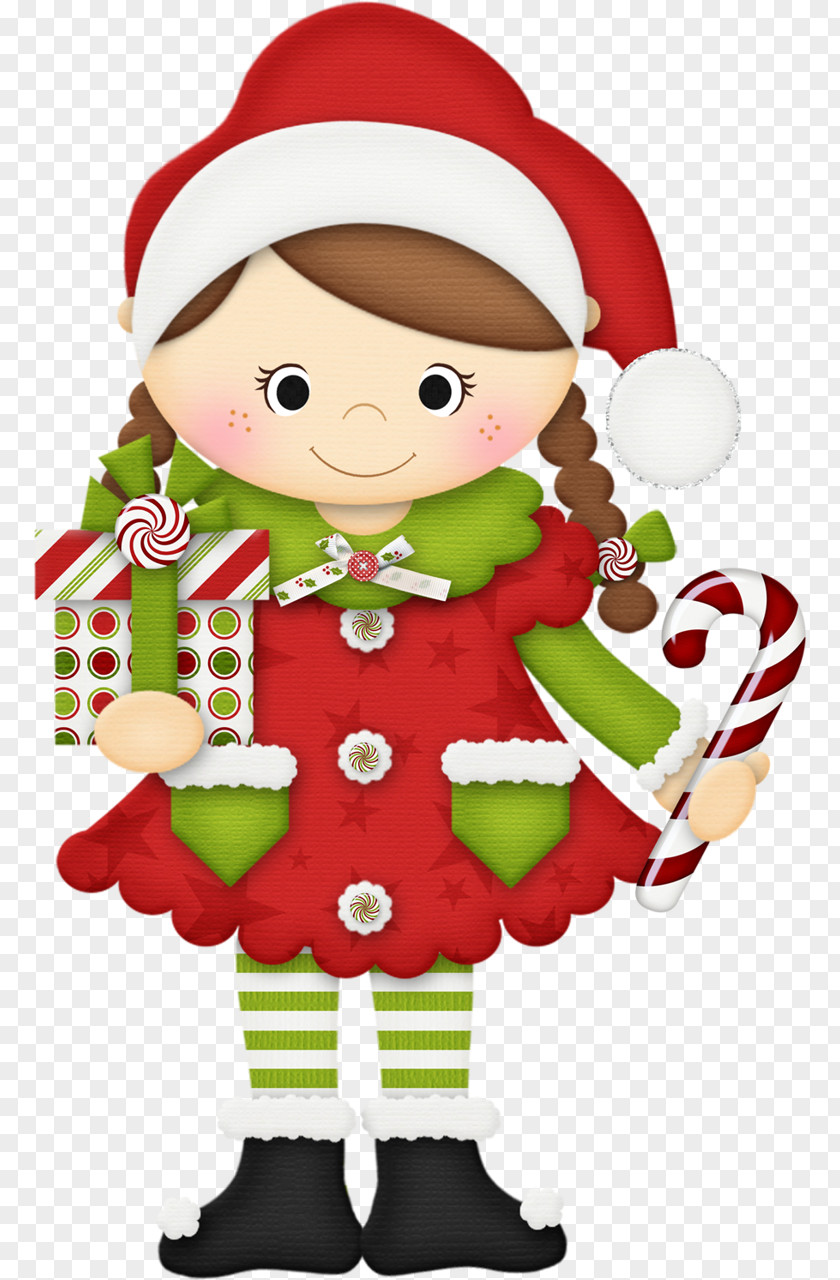 Pepermint Candy Cane Santa Claus Christmas Elf Clip Art PNG