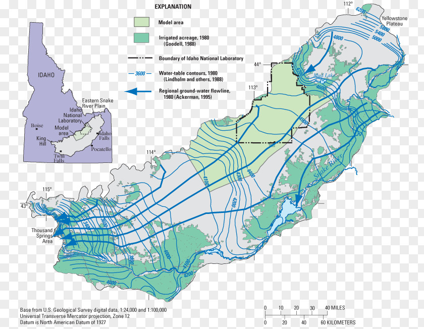Scientific Map Water Resources Ecoregion Plan Elevation PNG
