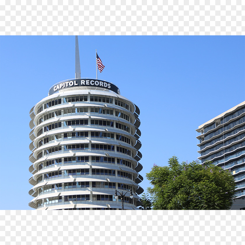 Building Capitol Records Beverly Hills Hollywood Bowl And Vine PNG