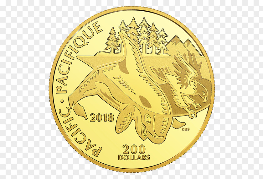 Canadian Dollar Gold Coin Canada Royal Mint PNG