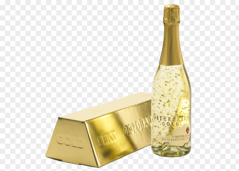 Champagne Austria Gold Inführ Sekt Wine PNG
