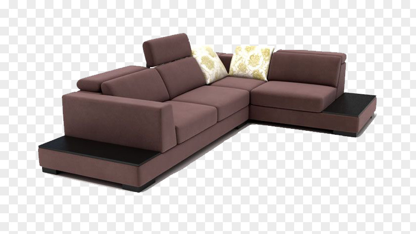 Chocolate Corner Sofa Living Room Chaise Longue Couch 3D Modeling Autodesk 3ds Max Computer Graphics PNG