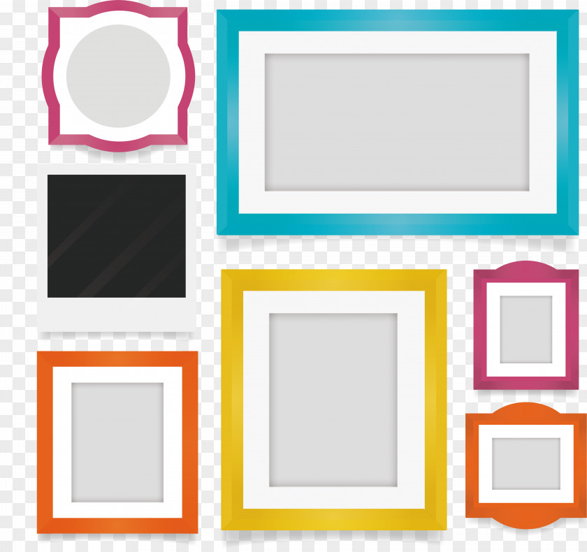 Exquisite Photo Frame Design Picture Film Flat PNG