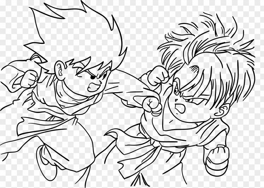 Goku Goten Dragon Ball Coloring Book Super Saiyan PNG