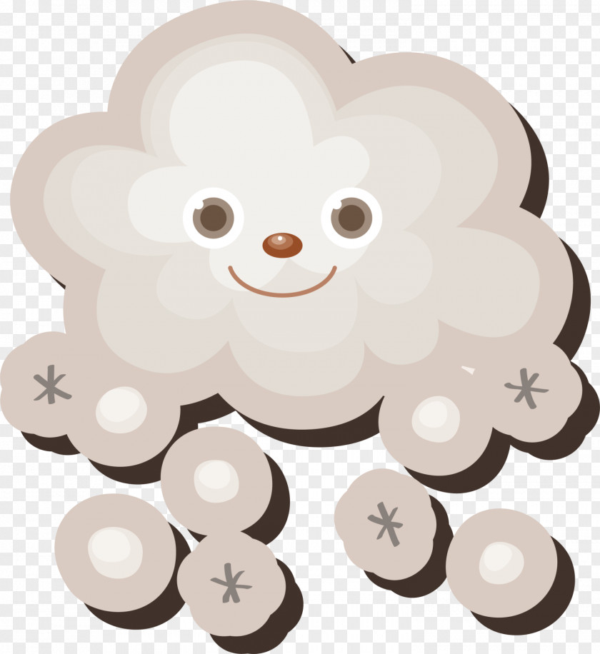 Hand Painted White Clouds Circle Cloud Illustration PNG