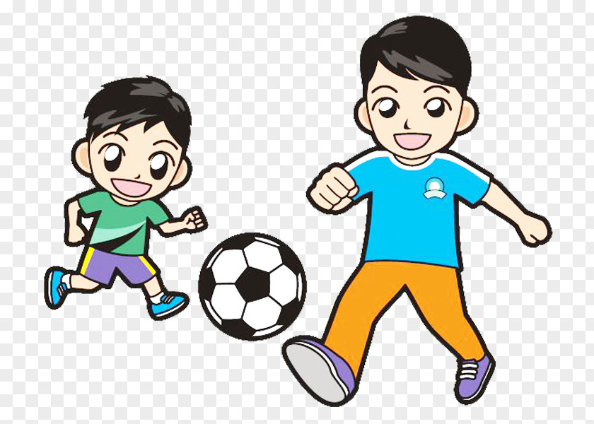 Play Soccer Parent Child Movement Picture Material Clip Art PNG