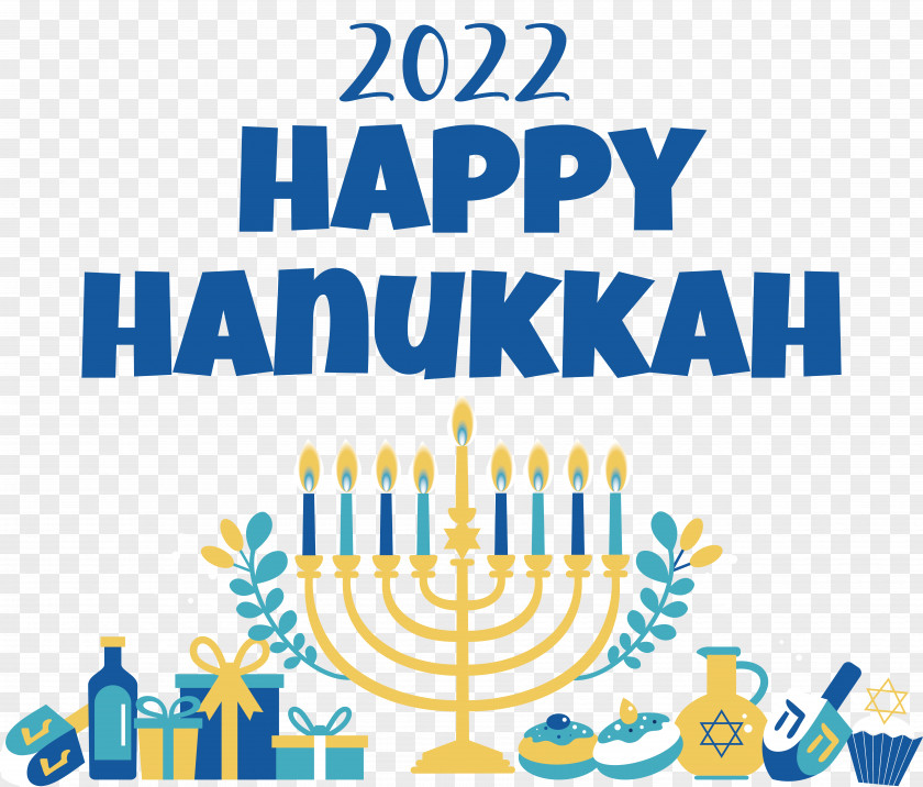 Happy Hanukkah Lighting Dreidel Sufganiyot PNG