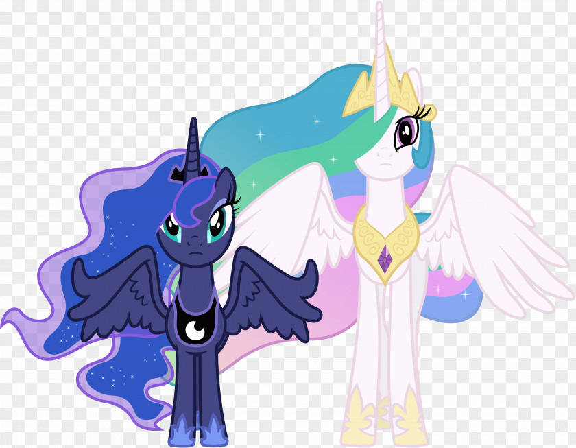Princess Pony Luna Celestia Winged Unicorn PNG