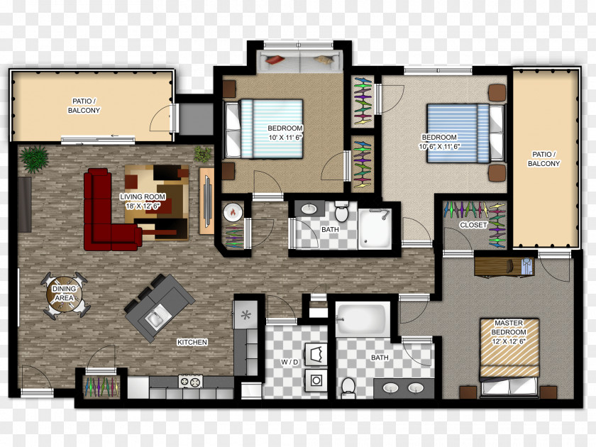 Apartment Floor Plan House PNG