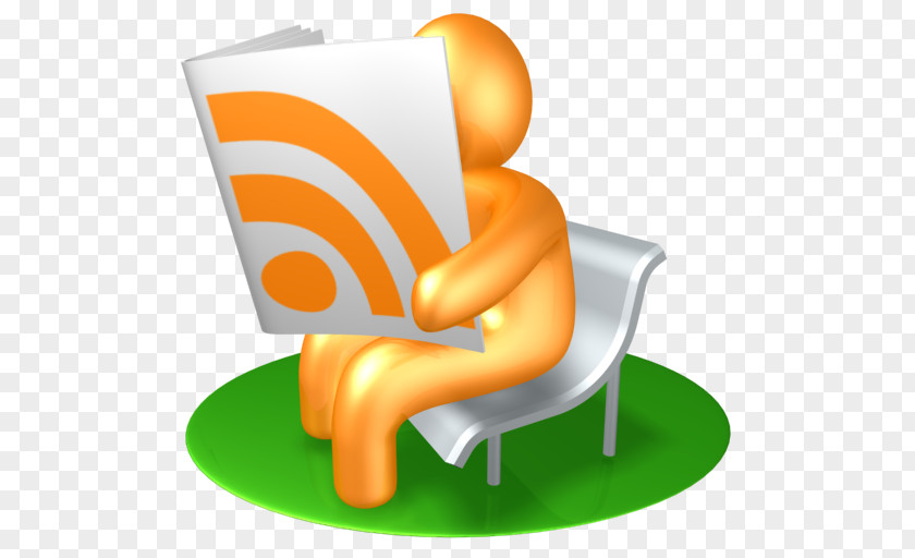 RSS Reader Orange Chair PNG