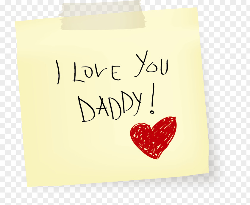 Vector Sticker I Love You Dad Fathers Day PNG