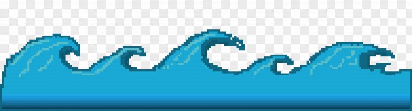 Wave Pixel Art PNG