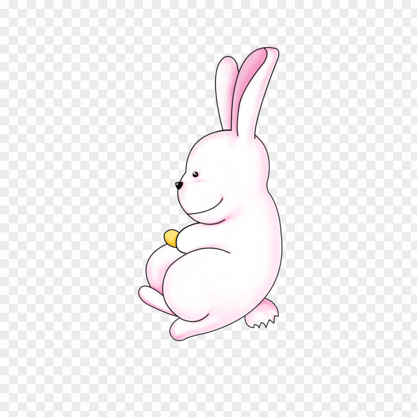 Cartoon Pink Mid Autumn Festival Lovely Rabbit! Domestic Rabbit Easter Bunny Hare Clip Art PNG