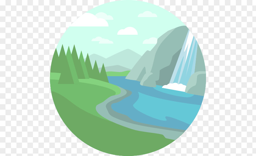 Waterfall Landscape Nature Clip Art PNG