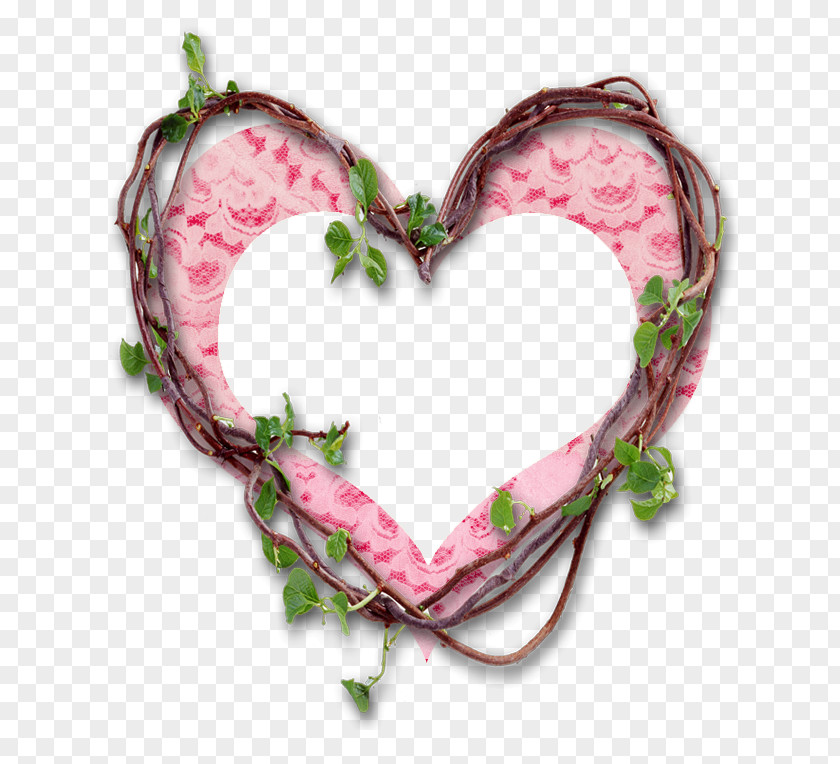 Pink Heart-shaped Photo Frame Heart Picture Wallpaper PNG