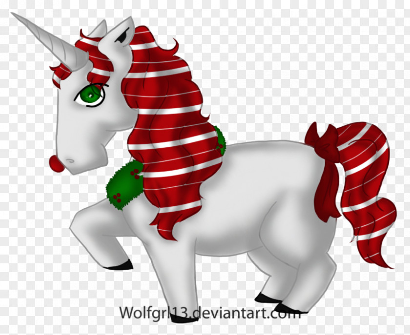 Christmas Unicorn Horse Strangers In Paradise Ornament PNG