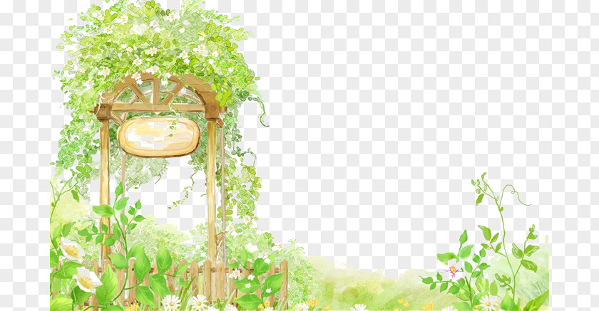 Hand-painted Fairy Tale Scene Drawing Theatrical Scenery Watercolor Painting Wallpaper PNG