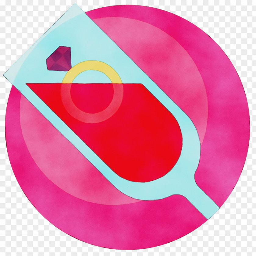 Pink Magenta Circle Logo Plate PNG