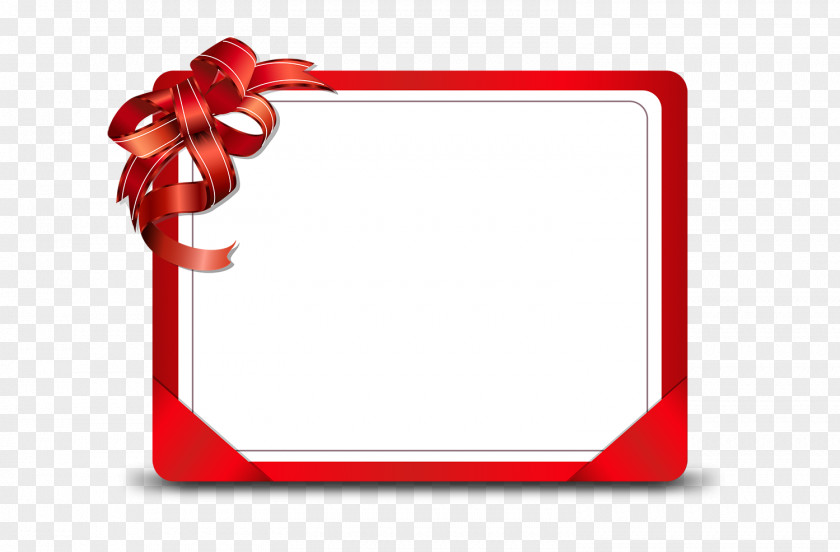 Red Bow Background Box Message Board Designer PNG